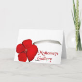 Rote Blume - Happy Birthday Karte (Rückseite)