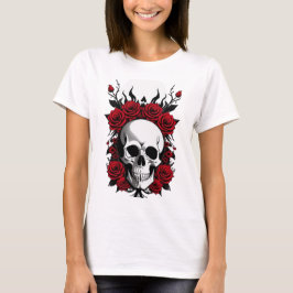 Rote Blume-Hemd T-Shirt