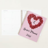 Rote Blume Herz mit anpassbarem Text, Bilder Planer (Anzeige)