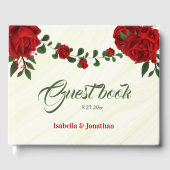 Rote Blume Hochzeit Gästebuch (Vorderseite)