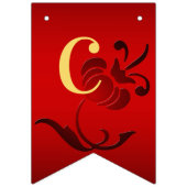 Rote Blume Hochzeitsflagge Wimpelkette (Erste Fahne)