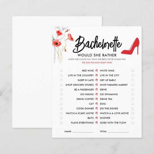 Rote Blume-Hoher Absatz | Würde sie eher spielen (Vorne/Hinten)