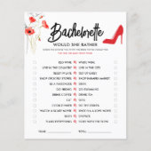 Rote Blume-Hoher Absatz | Würde sie eher spielen (Vorderseite)