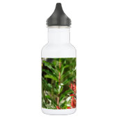 Rote Blume Hummingvogel Edelstahlflasche (Links)