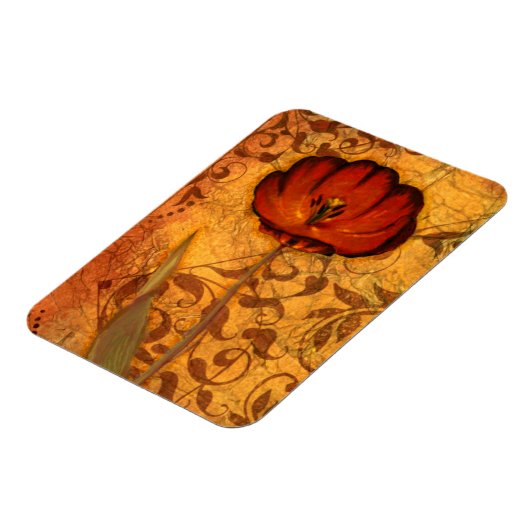 Rote Blume I Magnet (Linke Seite)