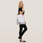 Rote Blume Ihr Name Tasche (Am Model)