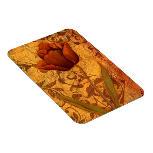 Rote Blume II Magnet (Rechte Seite)