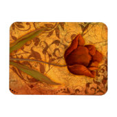 Rote Blume II Magnet (Horizontal)