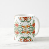 Rote Blume im chinesischen Stil Kaffeetasse (VorderseiteRechts)