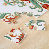 Rote Blume im chinesischen Stil Puzzle (Seite)