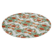 Rote Blume im chinesischen Stil Schneidebrett (Ecke)