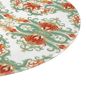 Rote Blume im chinesischen Stil Schneidebrett (Ecke)