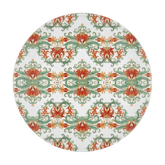 Rote Blume im chinesischen Stil Schneidebrett (Vorderseite)