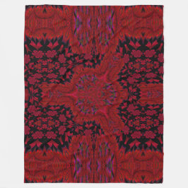 Rote Blume im Garten 3 Fleecedecke