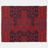 Rote Blume im Garten 3 Fleecedecke (Vorderseite (Horizontal))