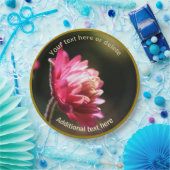 Rote Blume im Personalisierten Party Pappteller (Party)