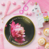 Rote Blume im Personalisierten Party Pappteller (Party)