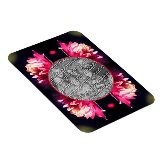 Rote Blume im Sonnenlicht-Rahmen Ihr Foto hinzufüg Magnet (Rechte Seite)