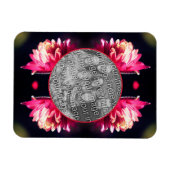 Rote Blume im Sonnenlicht-Rahmen Ihr Foto hinzufüg Magnet (Horizontal)