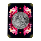 Rote Blume im Sonnenlicht-Rahmen Ihr Foto hinzufüg Magnet (Vertikal)