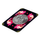 Rote Blume im Sonnenlicht-Rahmen Ihr Foto hinzufüg Magnet (Linke Seite)