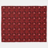 Rote Blume in 3D , Artdeco Fleecedecke (Vorderseite (Horizontal))