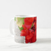 rote Blume  Kaffeetasse (Vorderseite Links)