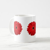 Rote Blume Kaffeetasse (Vorderseite Links)