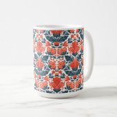 Rote Blume Kaffeetasse (VorderseiteRechts)