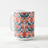 Rote Blume Kaffeetasse (Vorderseite Links)