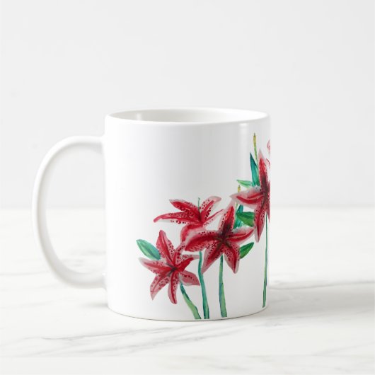Rote Blume Kaffeetasse (Links)