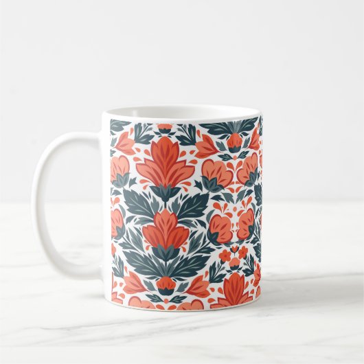 Rote Blume Kaffeetasse (Links)