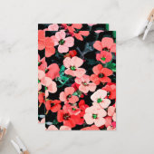 Rote Blume Karte (Vorderseite/Rückseite Beispiel)