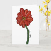 Rote Blume Karte (Gelbe Blume)