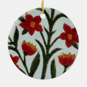 Rote Blume Keramik Ornament (Hinten)
