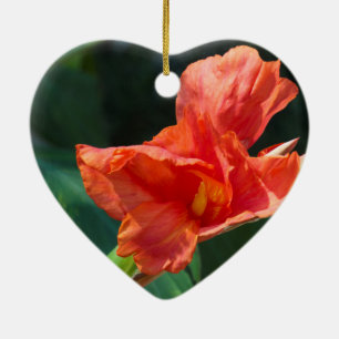 Rote Blume Keramik Ornament