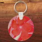 Rote Blume Keychain Schlüsselanhänger (Vorderseite)