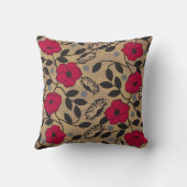 Rote Blume Kissen (Rückseite)