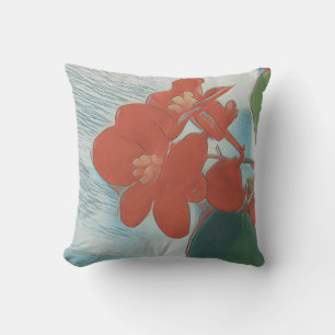 Rote Blume Kissen