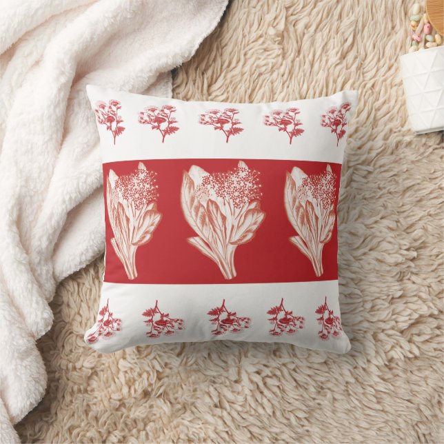 Rote Blume Kissen (Decke)
