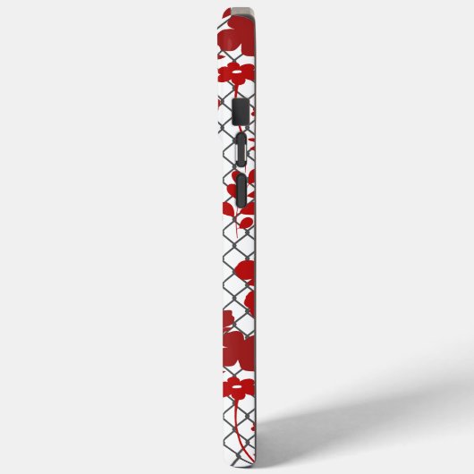 "Rote Blume Kontur im Netz Case-Mate iPhone Hülle (Rückseite / Links)