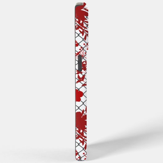 "Rote Blume Kontur im Netz Case-Mate iPhone Hülle (Rückseite / Rechts)