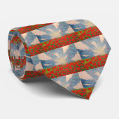 Rote Blume Krawatte (Gerollt)