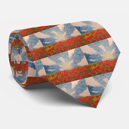 Rote Blume Krawatte (Gerollt)