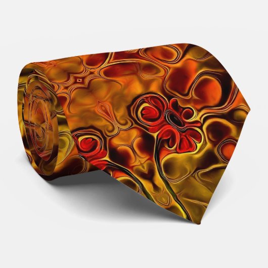 Rote Blume Krawatte (Gerollt)