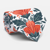Rote Blume Krawatte (Gerollt)