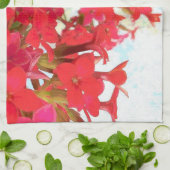 Rote Blume Küchentuch (Gefaltet)