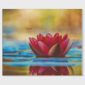 Rote Blume Landschaft, Zen Geschenkpapier (Flach)