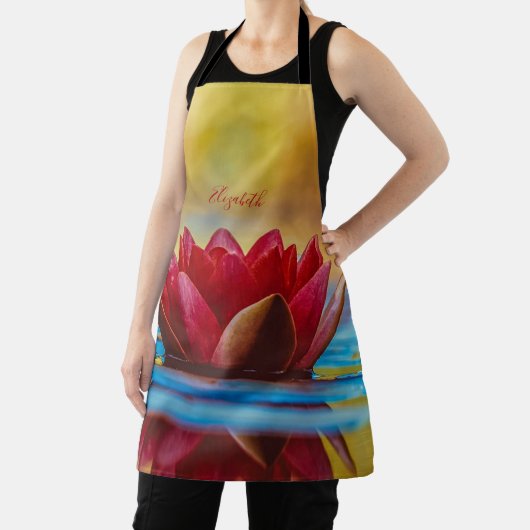 Rote Blume Landschaft, Zen Schürze (InSitu)