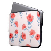 Rote Blume Laptopschutzhülle (Vorderseite Links)